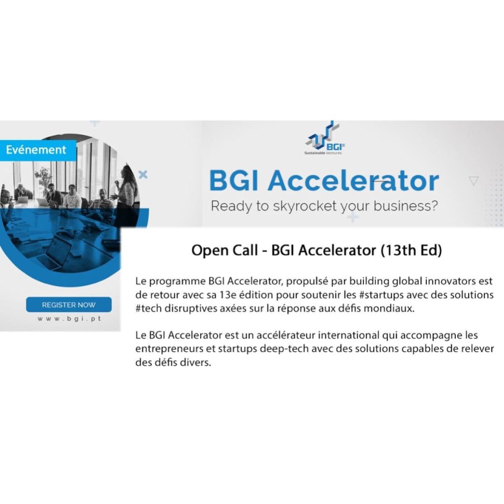 Appel à candidatures - Programme BGI Accelerator I Start-up.ma