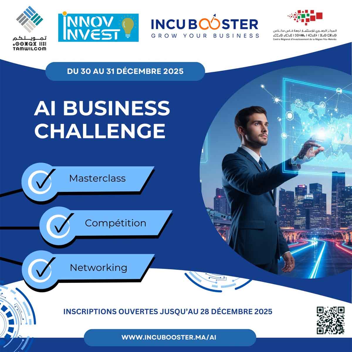 AI BUSINESS CHALLENGE – Stimuler l’innovation et la compétitivité des startups marocaines par l’IA l Start-up.ma