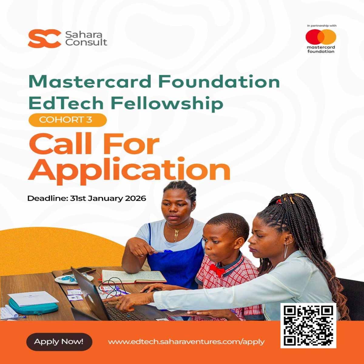 Appel a candidatures : Mastercard Foundation EdTech Fellowship - Cohort 3 l Start-up.ma