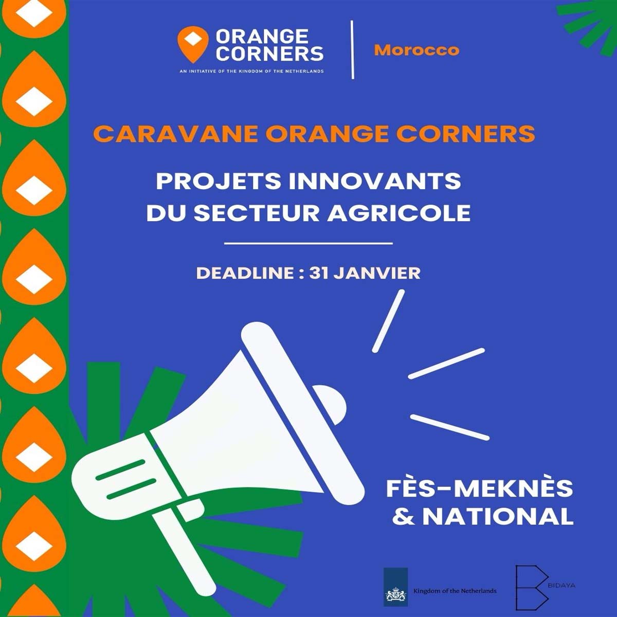 Appel à candidatures – Caravane Orange Corners Agriculture l Start-up.ma