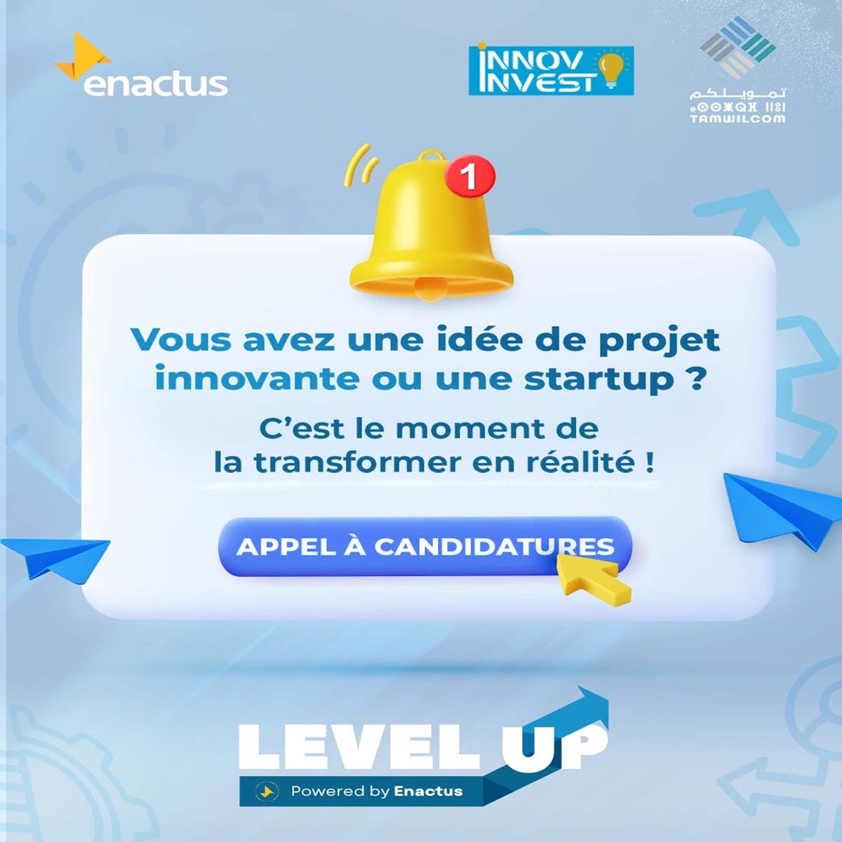 Appel à candidatures – 2ᵉ édition du programme Level Up l Start-up.ma