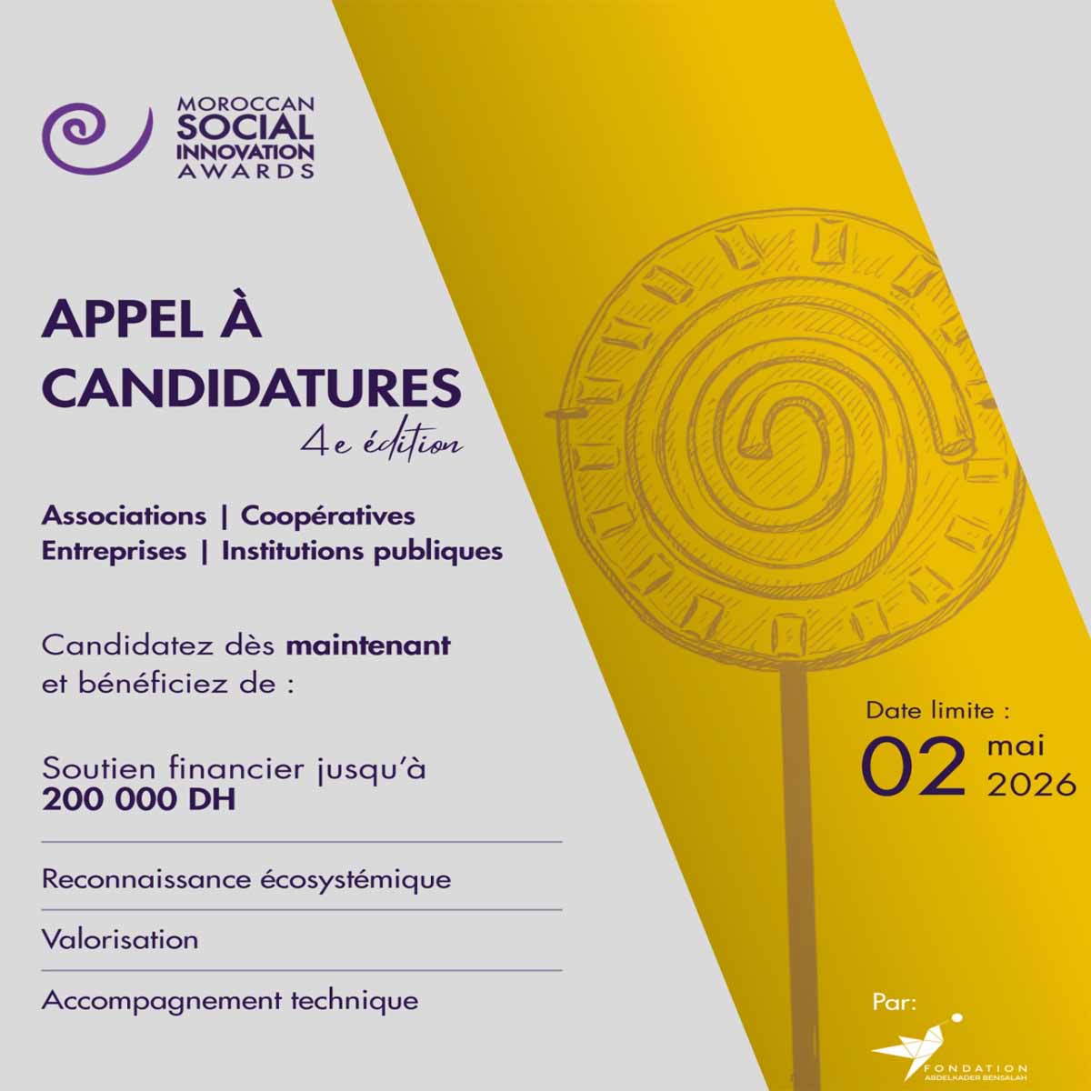 Appel à candidatures : Moroccan Social Innovation Awards (MSIA) 2026 l Start-up.ma